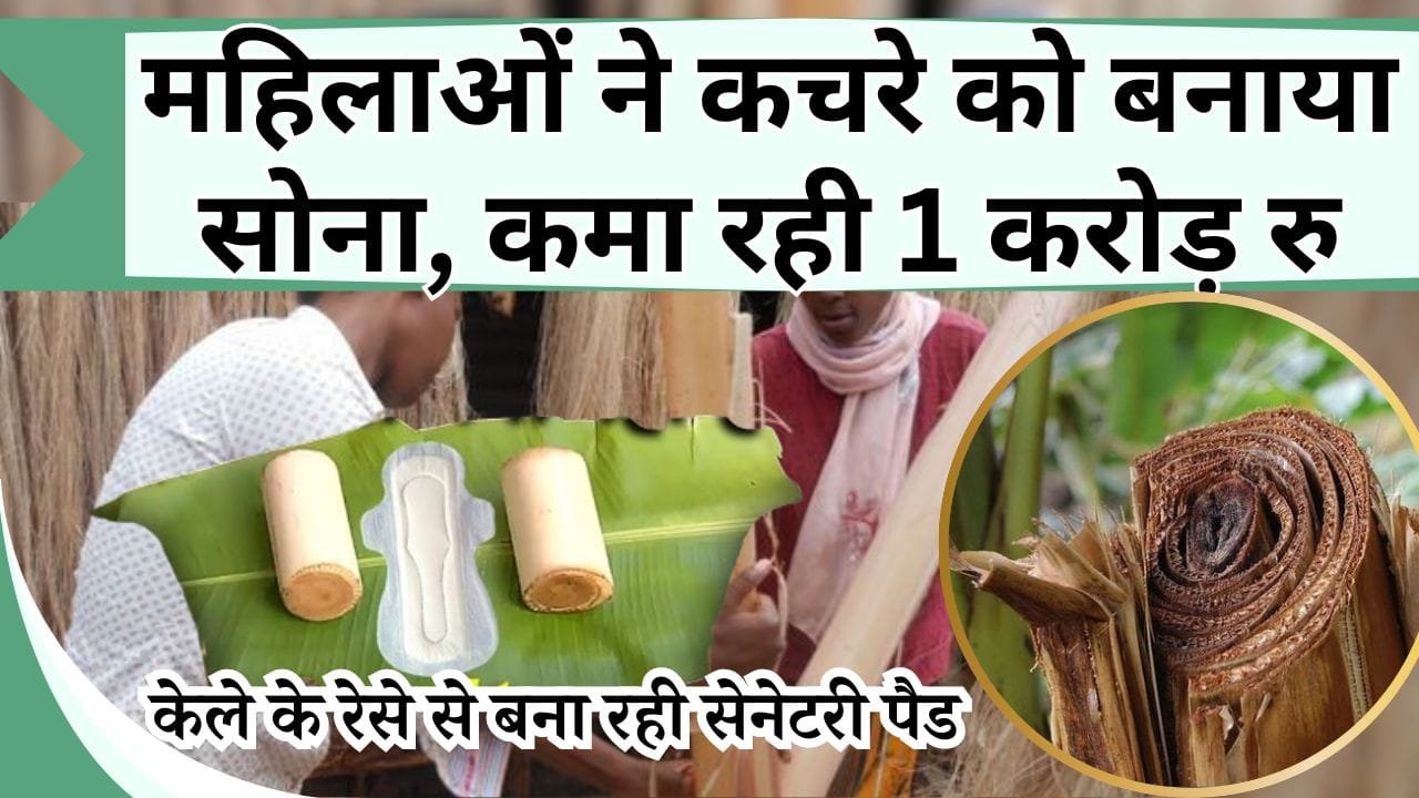 महिलाओं ने कचरे को बनाया सोना, कमा रही 1 करोड़ रु, जानिये केले के रेसे से कैसे बना रही सेनेटरी पैड और सजावटी समान