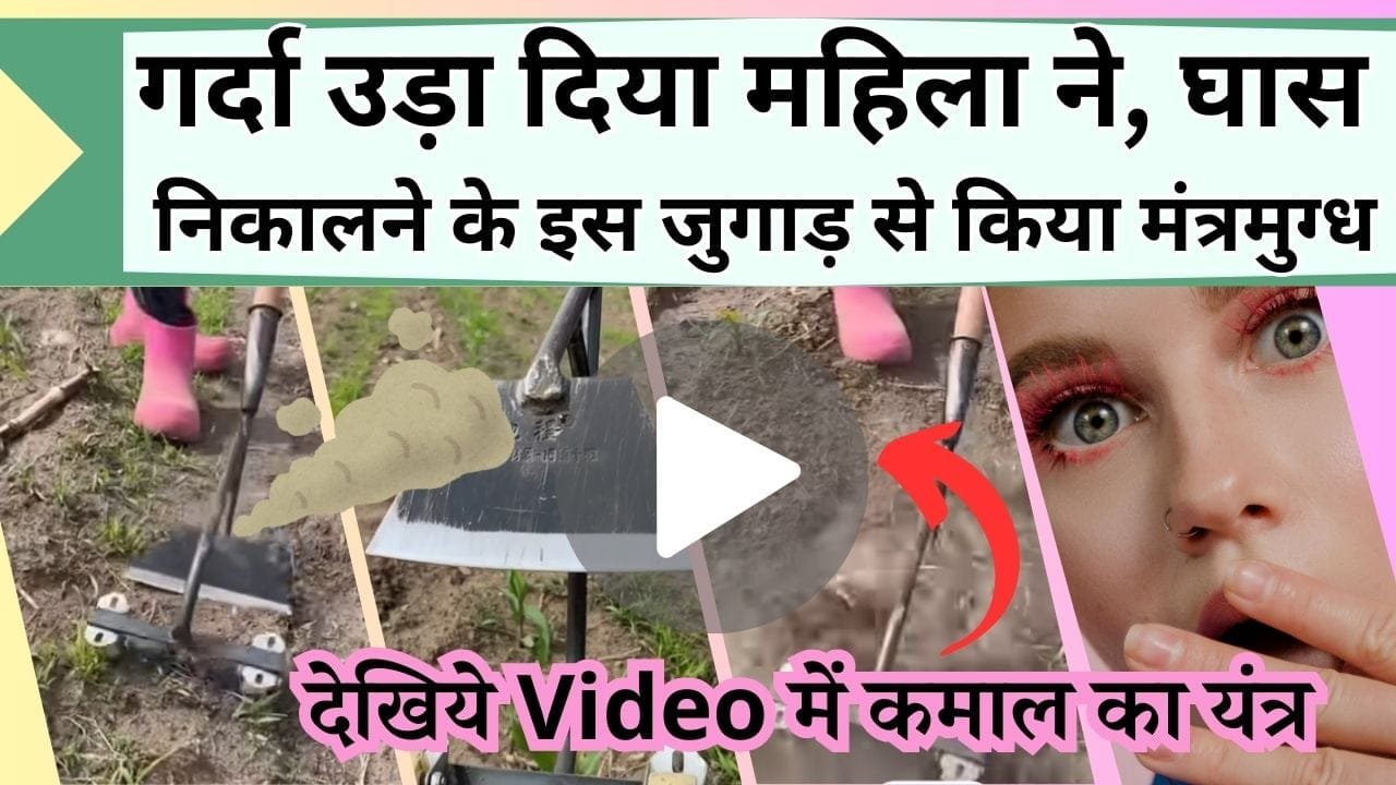 गर्दा उड़ा दिया महिला ने, घास निकालने के इस जुगाड़ से किया मंत्रमुग्ध, देखिये Video में कमाल का कृषि यंत्र