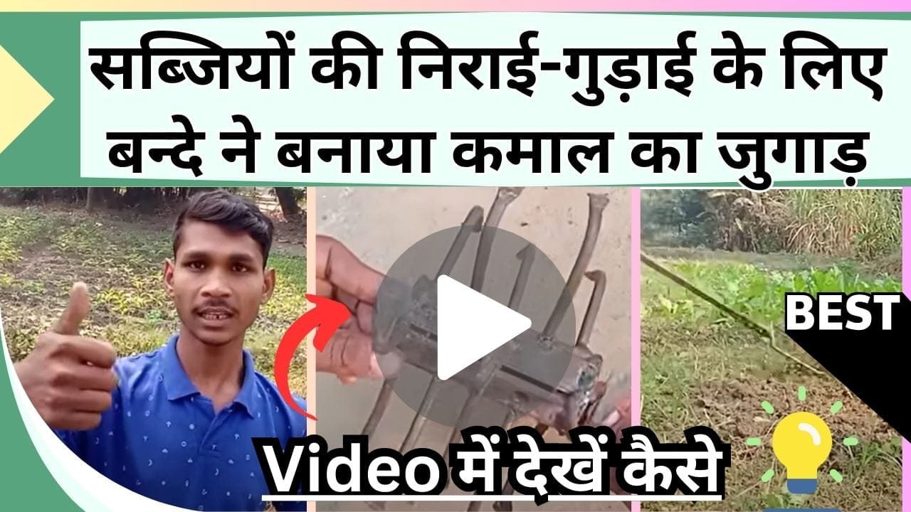 सब्जियों की निराई-गुड़ाई के लिए बन्दे ने बनाया कमाल का जुगाड़, घंटो का काम होगा मिनटों में, Video में देखें कैसे