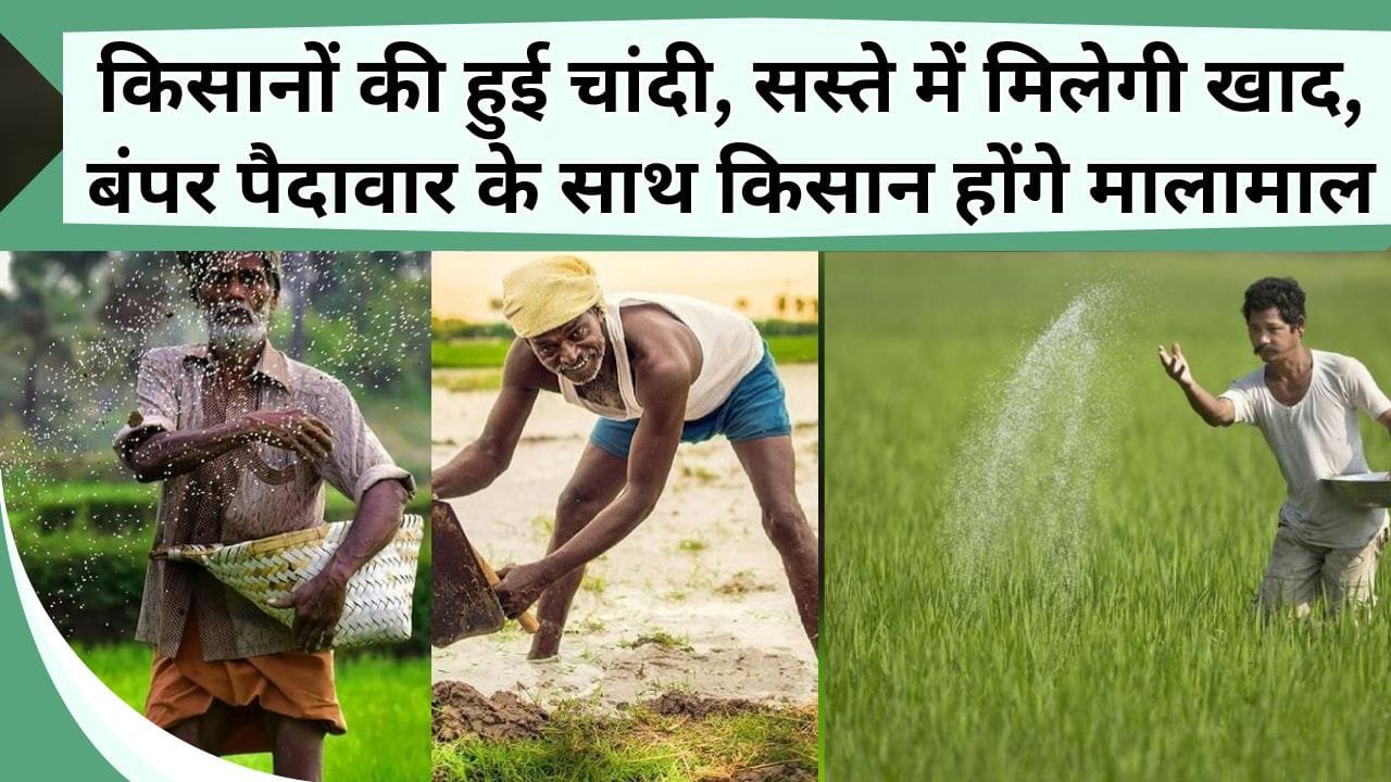 किसानों की हुई चांदी, सस्ते में मिलेगी खाद, बंपर पैदावार के साथ किसान होंगे मालामाल, जानिये कैबिनेट का फैसला