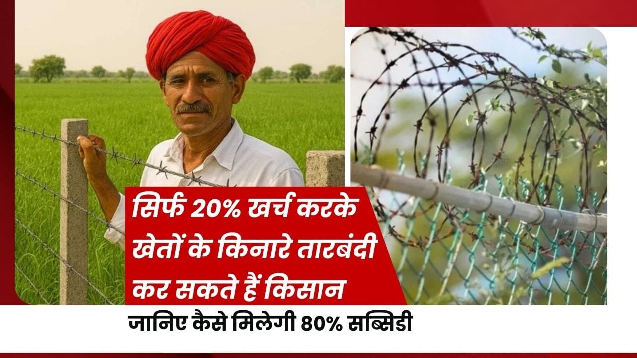 तारबंदी पर 80% सब्सिडी