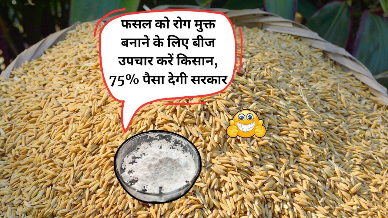 बीज उपचार के लिए उत्तर प्रदेश राज्य सरकार द्वारा सब्सिडी दी जा रही है