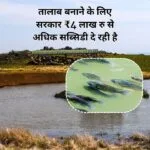 तालाब बनाने के लिए सब्सिडी