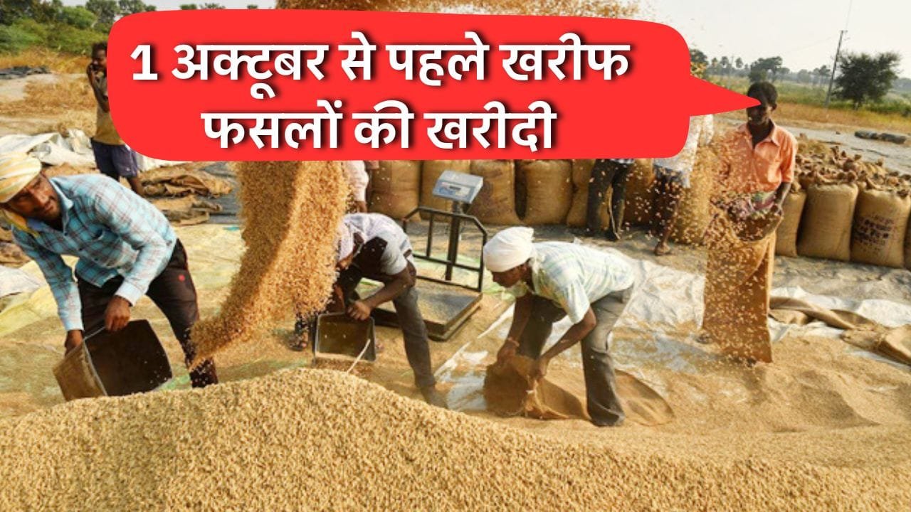 1 अक्टूबर से पहले खरीफ फसलों की खरीदी