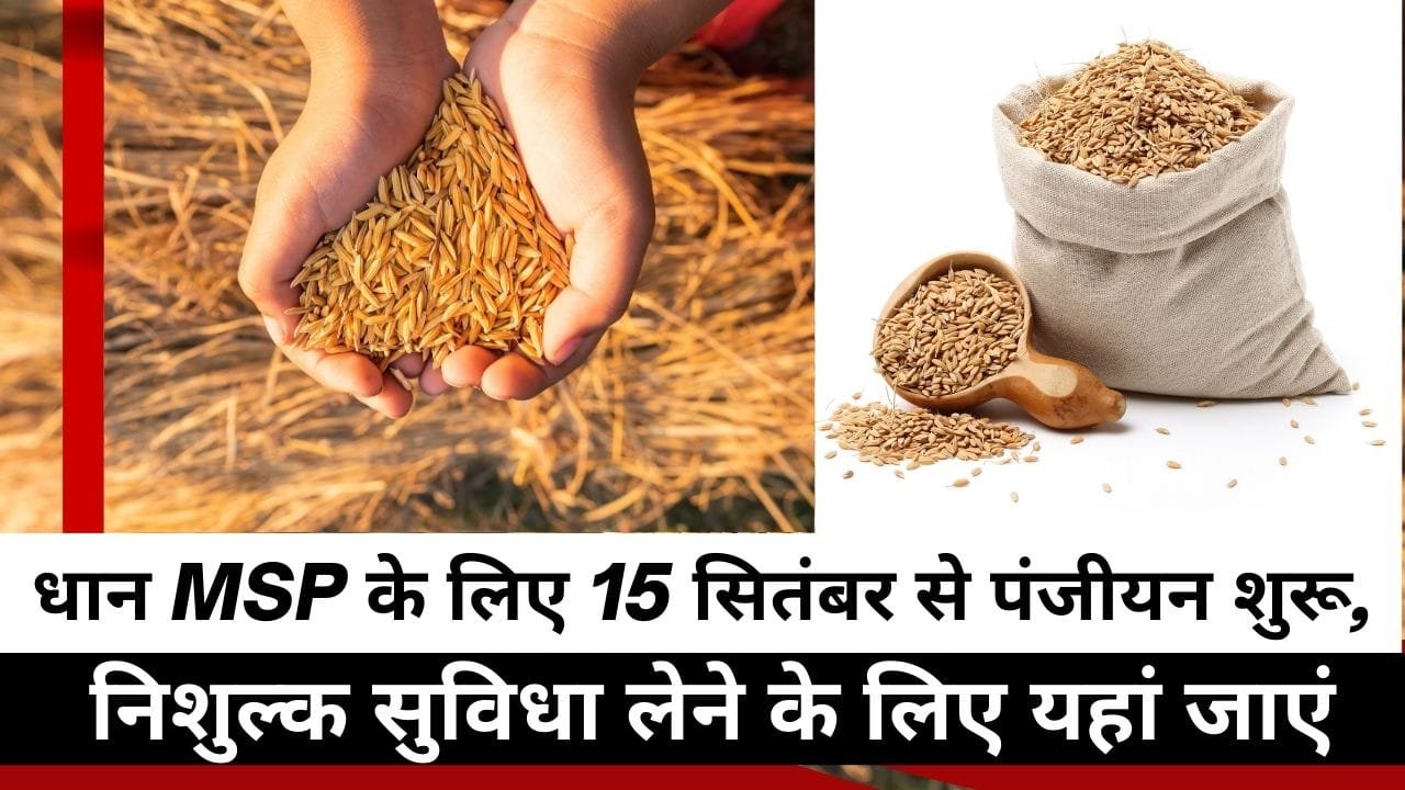 समर्थन मूल्य पर धान का पंजीयन