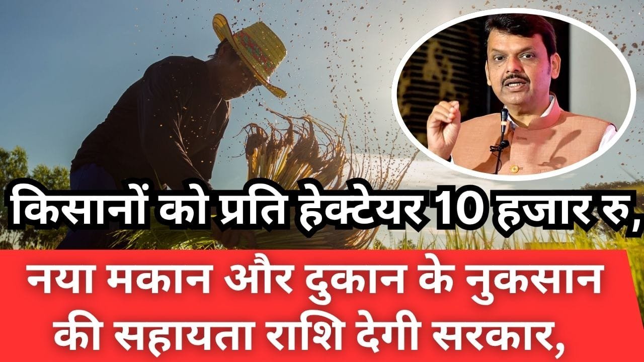 सीएम देवेंद्र फडणवीस ने किसानों को मुआवजा देने का ऐलान किया है