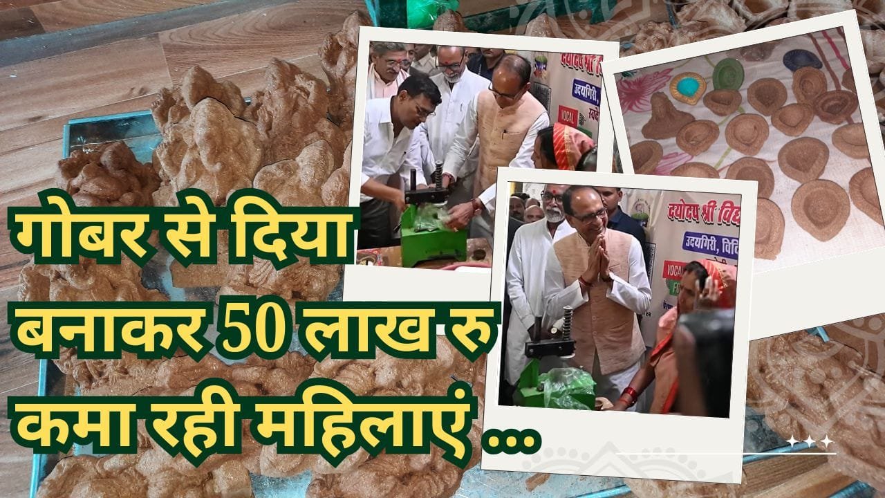 गोबर के दिया से कितनी कमाई हो रही है?