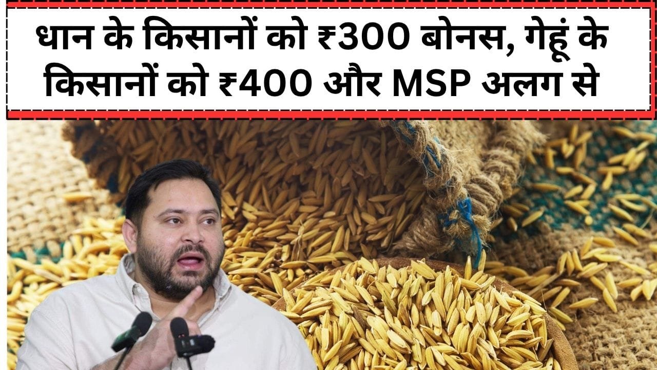 धान-गेहूं के किसानों को बोनस