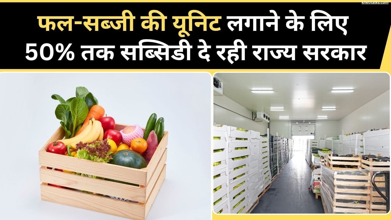 फल-सब्जी की यूनिट पर सब्सिडी