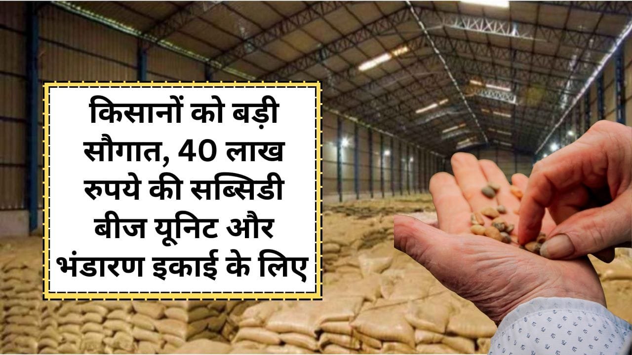 बीज प्रसंस्करण और भंडारण इकाई में कितना अनुदान मिलेगा